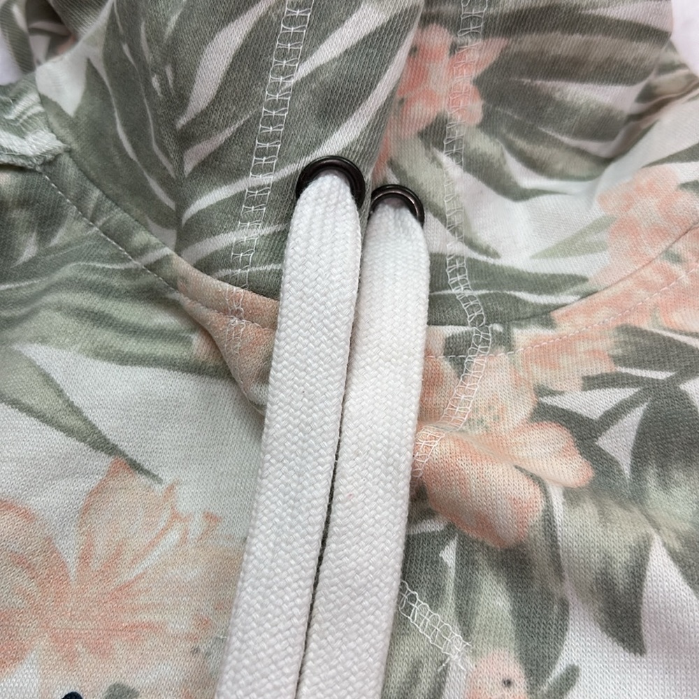 Ron Jon Surf Shop Cropped Tropical Leaf Hoodie Boxy Fit Cotton Blend NWT Small - Picture 10 of 15